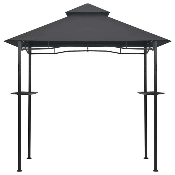vidaXL BBQ Gazebo Anthracite Steel, 100% polyester fabric Large