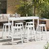 vidaXL Garden Bar Set 6 pcs White HDPE