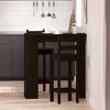 vidaXL Bar Table Black Oak 40.16 x 19.69 x 40.75 in Engineered Wood