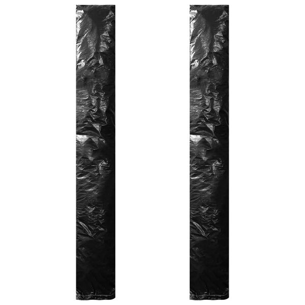 vidaXL Umbrella Cover Set of 2 Black PE (Polyethylene) Large
