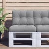 vidaXL Pallet Cushion Grey 100% polyester 23.6 x 23.6 in