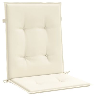 vidaXL Garden Lowback Chair Cushions 6 pcs Cream 39.4"x19.7"x1.2" Oxford Fabric