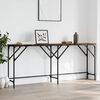 vidaXL Console Table Smoked Oak Engineered Wood Large Adjustable Feet