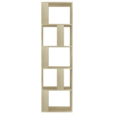 vidaXL Book Cabinet/Room Divider Sonoma Oak 17.7"x9.4"x62.6" Engineered Wood