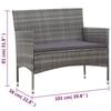 vidaXL Sofa Set Grey