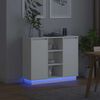 vidaXL LED Sideboard White 35.43 x 12.60 x 29.53 in Engineered Wood