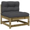 vidaXL Garden Sofa Set Anthracite Solid Pine Wood Large Modular