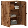 vidaXL Wall Mounted Cabinet Old wood Engineered wood and iron