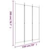 vidaXL 3-Panel Room Divider Anthracite 59.1"x78.7" Fabric