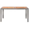 vidaXL Outdoor Dining Set Grey and Acacia wood color