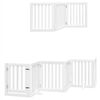vidaXL Dog Gate Set of 15 White Poplar wood with water-based paint