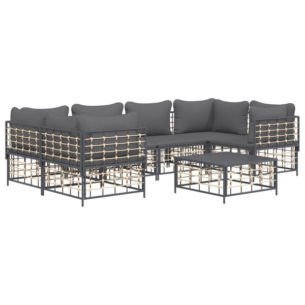 vidaXL Garden Lounge Set Anthracite