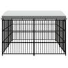 vidaXL Outdoor Dog Kennel with Roof 118.1"x118.1"x82.7"