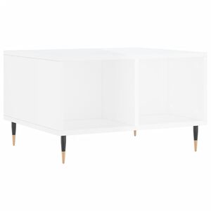vidaXL Coffee Table High gloss white Engineered wood, metal Medium