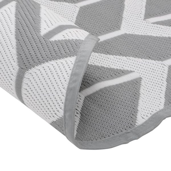 vidaXL Outdoor Carpet Grey Polypropylene (PP) Large Reversible