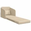 vidaXL Sofa Bed Cream 25.59 x 31.50 x 32.68 in Velvet
