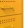 vidaXL Bedside Cabinet Mustard Yellow Steel Bedside Cabinet Rectangular