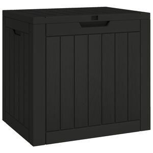 vidaXL Garden Storage Box Black Polypropylene Medium Garden Storage Box