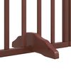 vidaXL Dog Gate Set of 4 Brown Poplar Wood 126 in total length