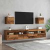 vidaXL Wall Mounted TV Cabinet Set of 2 Old wood Engineered wood Medium