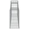 vidaXL Gabion Basket Set of 6 Silver Galvanized Iron Large
