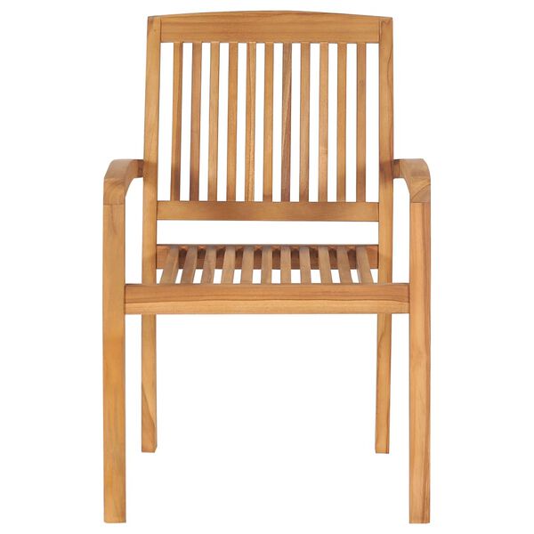 vidaXL Garden Chair Set of 4 Teak Fine sanded teak hardwood Standard