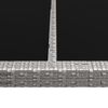 vidaXL Outdoor Dining Table Grey PE rattan, black tempered glass, steel