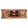 vidaXL TV Cabinet Light Brown Solid Acacia Wood 47.2x11.8x15.7 in