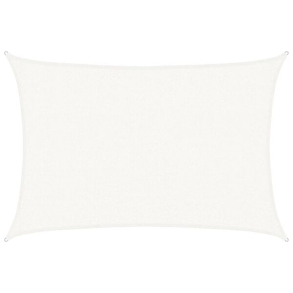 vidaXL Sunshade Sail 0.524 oz/ft² White 8.2‘x13.1‘ HDPE