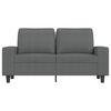 vidaXL 2-seater Sofa Dark grey 100% polyester 47.2 in seat width