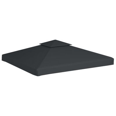 vidaXL Gazebo Cover Canopy Replacement 9.14 oz/yd² Dark Gray 10'x10'
