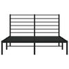 vidaXL Bed Frame Black Powder-Coated Steel 63 x 79 in Bed Frame