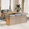 vidaXL Garden Sofa Set Beige, Light Grey