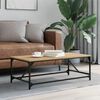 vidaXL Coffee Table Sonoma Oak Engineered Wood, Metal