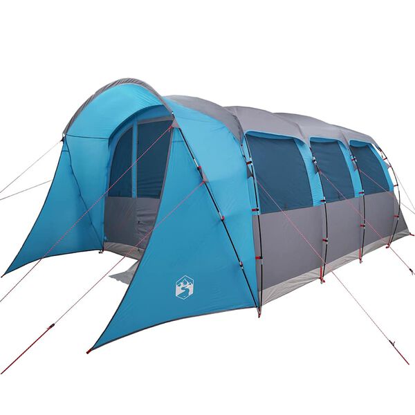 vidaXL Family Tent with Roof Blue and Grey 226.77 x 127.95 x 83.86 in