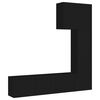 vidaXL TV Wall Unit Black Engineered wood Medium Modern TV Wall Unit