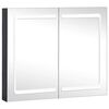 vidaXL Bathroom Cabinet Anthracite MDF, Glass Medium Bathroom Cabinet