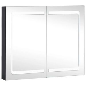 vidaXL Bathroom Cabinet Anthracite MDF, Glass Medium Bathroom Cabinet