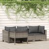 vidaXL Garden Lounge Set Gray Poly rattan, powder-coated steel, foam