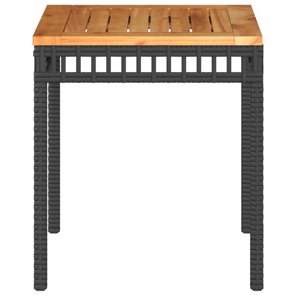 vidaXL Garden Table Black and Brown