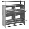 vidaXL Shoe Cabinet Grey sonoma Engineered wood Large Minimalistic