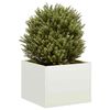 vidaXL Planter White Cold-rolled steel Large Decorative Inlays Planter