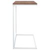 vidaXL Side Table White and Brown Engineered Wood and Iron Compact