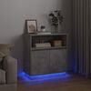 vidaXL LED Sideboard Concrete grey 27.95 x 13.58 x 29.53 in
