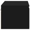 vidaXL Wall-mounted Bedside Cabinet Black Engineered wood Medium