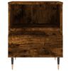 vidaXL Bedside Cabinet Smoked Oak Engineered wood Medium Bedside Cabinet