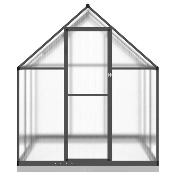 vidaXL Greenhouse Anthracite Aluminum, Polycarbonate, Galvanized Steel
