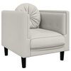 vidaXL 3 Piece Sofa Set with Pillows Cream Velvet