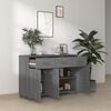 vidaXL Sideboard Dark Grey Solid Pine Wood, MDF Medium Buffet Sideboard