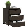 vidaXL Garden Storage Cabinet Brown PE rattan Medium Garden Storage